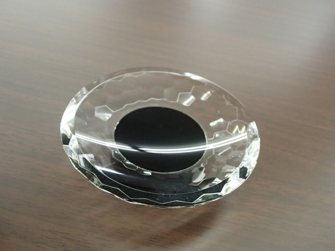 ガラス供物台　ブラック