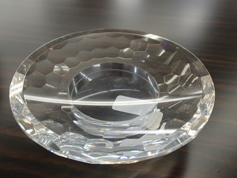 ガラス供物台ブルー