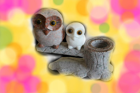 ふくろうのペン立