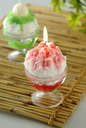 かき氷キャンドルいちご④
