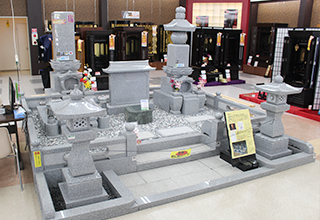 庵治石　セット墓石